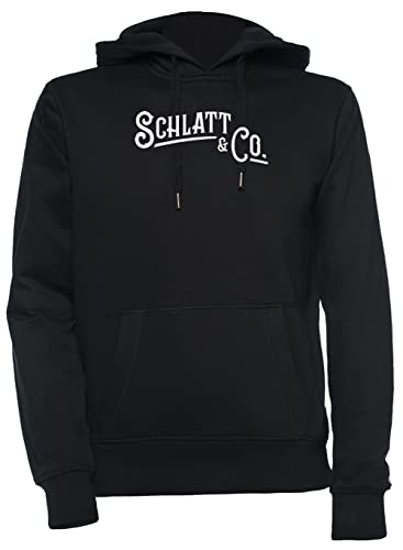 Luxogo Schlatt & Co. Unisex Schwarz Kapuzenpullover Herren Damen Unisex Black Hoodie Men's Women's von Luxogo