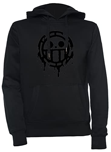 Luxogo Trafalgar D. Wassergesetz-Logo Unisex Schwarz Kapuzenpullover Herren Damen Unisex Black Hoodie Men's Women's S von Luxogo