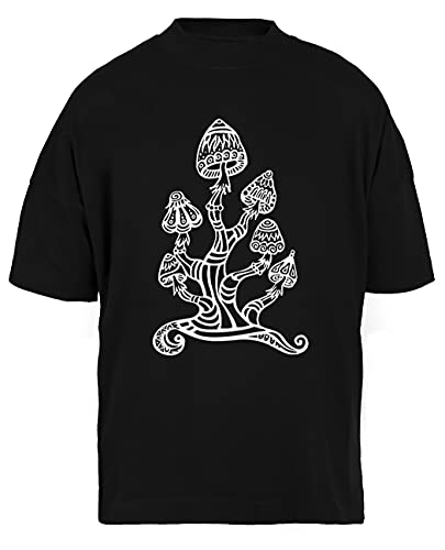 Magie Pilze, Pflanzen Von Das Götter, Psychedelisch, Trance Goa PSY Unisex Schwarz Baggy T-Shirt Herren Damen Baggy Men's Women's Black T-Shirt L Magie Pilze, Pflanzen Von Das Götter, Psychedelisch, Trance Goa PSY Unisex Schwarz Baggy T-Shirt Herren Damen Baggy Men's Women's Black T-Shirt L von Luxogo