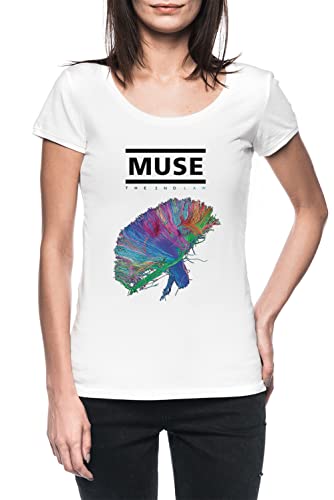 Muse The 2nd Law Damen Weiß T-Shirt Kurzarm Women's White T-Shirt von Luxogo