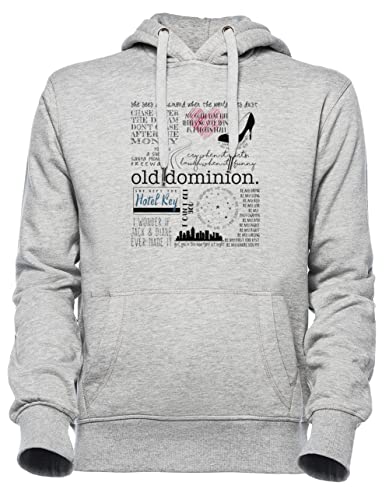 Old Dominion Lyrics Unisex Grau Jumper Kapuzenpullover Herren Damen Unisex Grey Hoodie Men's Women's von Luxogo