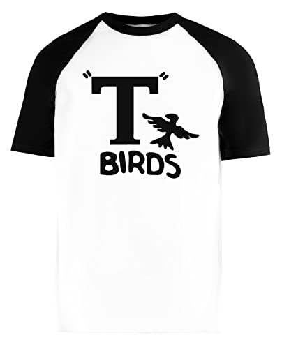 T Birds from Grease Unisex Weiß Baseball T-Shirt Herren Damen Kurze Ärmel Short Sleeves L T Birds from Grease Unisex Weiß Baseball T-Shirt Herren Damen Kurze Ärmel Short Sleeves L von Luxogo