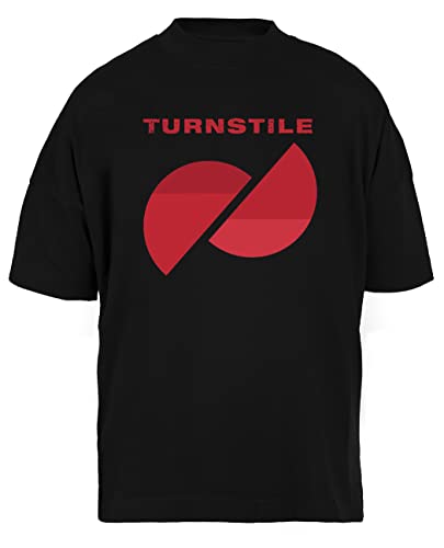 Turnstile Hardcore Unisex Schwarz Baggy T-Shirt Herren Damen Baggy Men's Women's Black T-Shirt von Luxogo