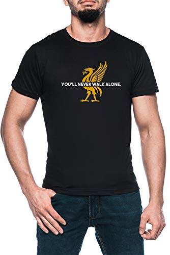 Youll Never Walk Alone Herren Schwarz T-Shirt Kurzarm Men's Black T-Shirt L Youll Never Walk Alone Herren Schwarz T-Shirt Kurzarm Men's Black T-Shirt L von Luxogo