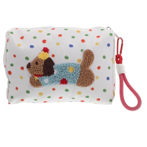 Luxshiny Süße Kosmetiktasche Mit Hundemotiv Make-up-Organizer Für Damen Kleine Reißverschlusstasche Aufbewahrungstasche Für Reisen Und Täglichen Gebrauch von Luxshiny