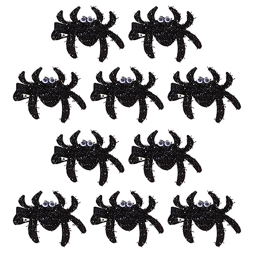 Luxshiny 10 Stk Spinne Haarspange Halloween Haarspangen für Mädchen Haarklammer haarschmuck Haarspangen für Halloween Halloween-Haarnadeln Schädel Kopfbedeckung Fräulein von Luxshiny