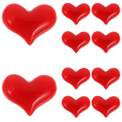 Luxshiny 10 Stück Valentinstag Herz Brosche Teiliges Süße Emaille Anstecknadeln für Männer und Frauen Rote Herz Pins für Kleidung Taschen und Hüte Vielseitig und von Luxshiny