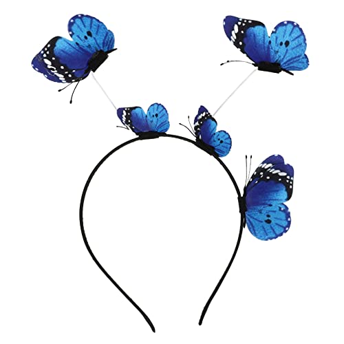 Luxshiny 1Stk Schmetterlings-Haarband Faszinator hellviolettes Stirnband kleidung stutzenhalter Haarreifen für Mädchen Abschlussball Kopfbedeckung Antenne Krone Frau Schal von Luxshiny