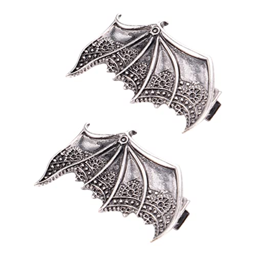 Luxshiny 2st Halloween-haarspangen Fledermaus Haarnadeln Fledermaus Perücke Haarspange Fledermaus Stirnband Accessoires Für Damen Dekor-haarspangen Geschenk Fräulein Legierung Abschlussball von Luxshiny