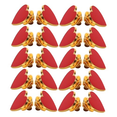 Luxshiny 20 Stück Herz Anstecknadeln mit Goldenen Rändern für Hochzeiten Valentinstag und Festliche Anlässe Design zur Dekoration von Kleidung und Rucksäcken von Luxshiny