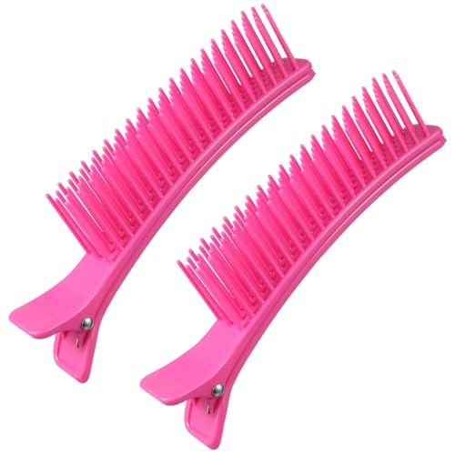 Luxshiny Clip 2St Haar Klammern Haarspangen Clips zum Färben von Haaren friseurklammern Kamm Haarnadel Friseursalon-Clips Haarfärbemittel Haarschmuck großer runder Spiegel Damen von Luxshiny