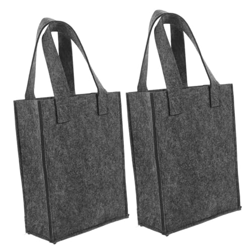 Luxshiny 2stücke Filz Weintragetasche Für Flaschen Tragbare Weinflaschentasche Zum Reisen Einkaufen Und Feiertagsfeiern Mit Innentrennwand Zum Schutz von Luxshiny