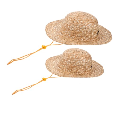 Luxshiny 2stücke Sonnenhut Aus Stroh Für Junge Mädchen Krempe Strandhut Hüte Für Junge Mädchen Mit Krempe Strohhüte Für Für Outdoor-aktivitäten Und Sommerspaß von Luxshiny