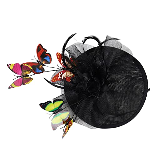 Luxshiny Fascinator Hut Für Damen Eleganter Haarreif Schmetterlingen Für Hochzeiten Tea Parties Festivals Bequem Und Stilvoll Vielseitig Kombinierbar Perfektes von Luxshiny