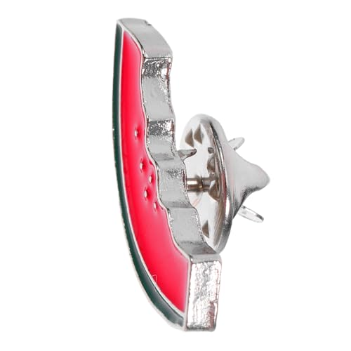 Luxshiny Legierungs-Wassermelonen-Brosche nadel brosche basis Schalkragen-Clips sommer broschen Wassermelonen-Abzeichen Brosche mit Wassermelone Wassermelonennadel Palästina Anzugstift rot von Luxshiny
