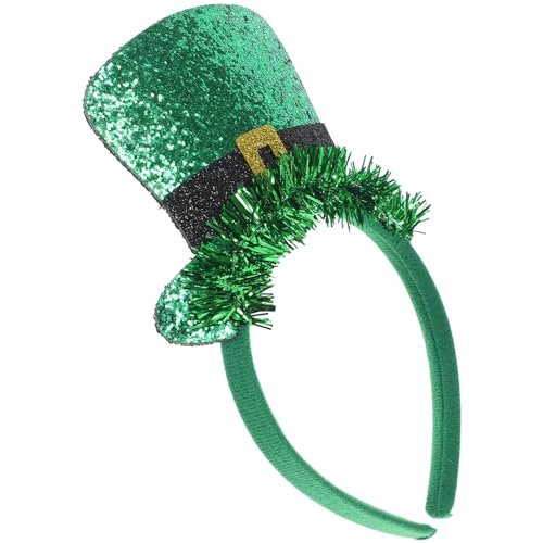 Luxshiny St. Patrick's Day Stirnband Grüner Zylinder Haarband Irischer Pailletten-Le-Prechaun-Hut Haarreifen Für Damen Und Mädchen Kostüm St. Patty's Day Accessoires von Luxshiny