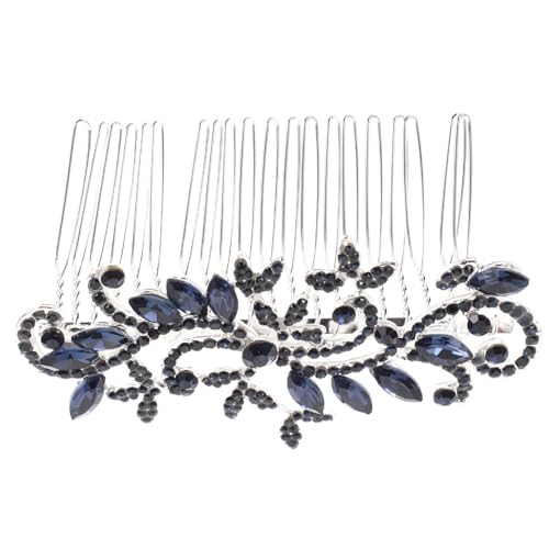 Luxshiny Strass Braut Haarkamm Vintage Blumen Seitenhaarspange Braut Haarschmuck Für Frauen Mädchen Braut von Luxshiny