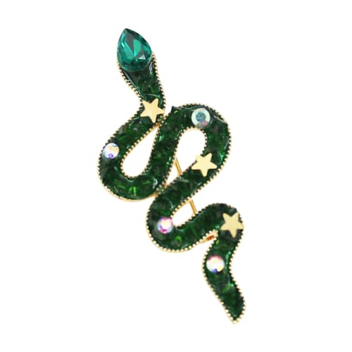 Vintage Snake Brosche für Männer Frauen Klassische Weihnachtsanstecknadel mit Funkelndem Dekorative Brosche für Halloween Feiern Anzüge von Luxshiny