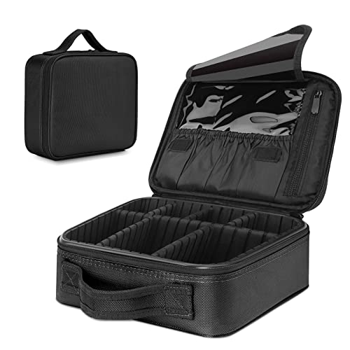 Luxspire Make up Tasche Kosmetiktasche Organizer, Professionelle Make Up Bag Kosmetikkoffer Etui Tragbare Kosmetiktasche Damen Reise mit einstellbaren Teiler Schmink Koffer Aufbewahrungstasche, Schwaz Luxspire Make up Tasche Kosmetiktasche Organizer, Professionelle Make Up Bag Kosmetikkoffer Etui Tragbare Kosmetiktasche Damen Reise mit einstellbaren Teiler Schmink Koffer Aufbewahrungstasche, Schwaz von Luxspire