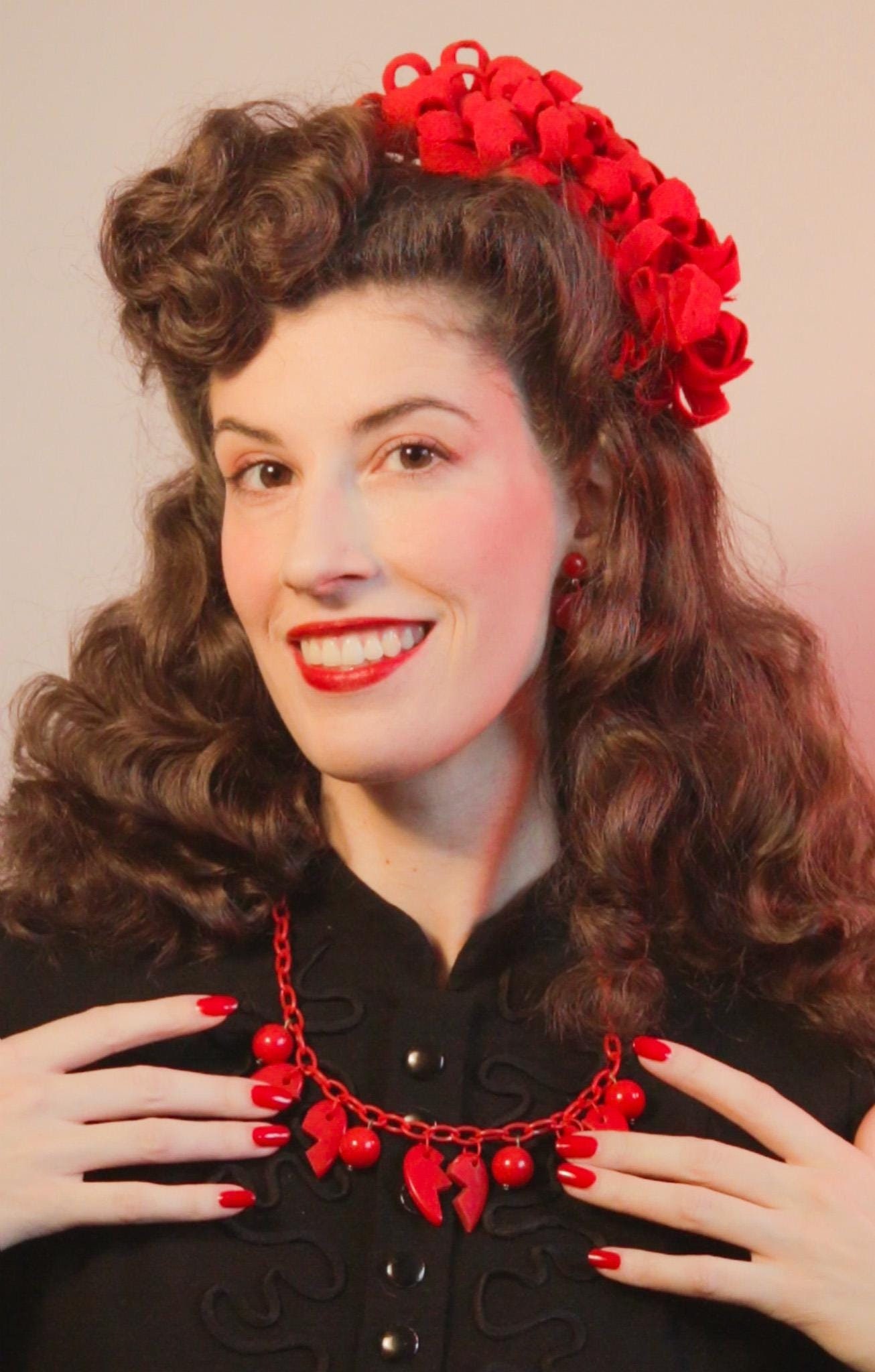 Doppelter Ärger Luxulite X Karolina Zebrowska Neuheit Valentines Gebrochene Herzen Halskette. Vintage Bakelit Inspiriert von Luxulite