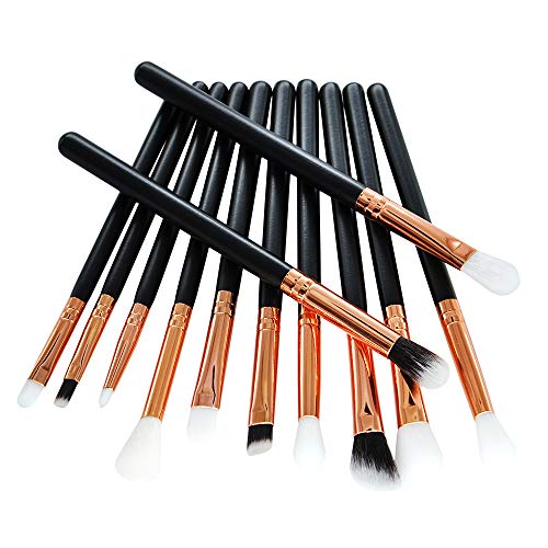 Luxurr Makeup Sets 12pcs Rose Gold And Black Handle Professional Eyeshadow Makeup Brush Set Includes - Eyeshadow Eyeliner Eyebrow And Concealer Brushes to Enhance Your Everyday Eye Look By Luxurr Cosm. Luxurr Makeup Sets 12pcs Rose Gold And Black Handle Professional Eyeshadow Makeup Brush Set Includes - Eyeshadow Eyeliner Eyebrow And Concealer Brushes to Enhance Your Everyday Eye Look By Luxurr Cosm. von Luxurr Makeup Sets