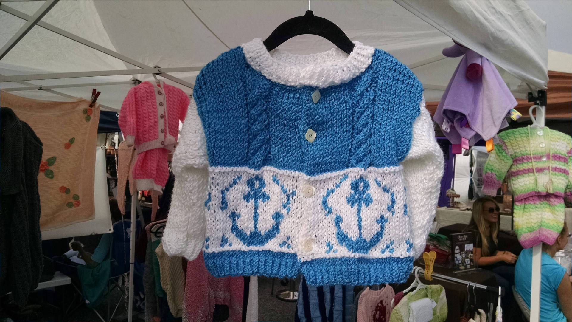 Babypullover Handgestrickt Mit Ankermuster in Verschiedenen Größen Und Farben von LuxuryKnitFashion