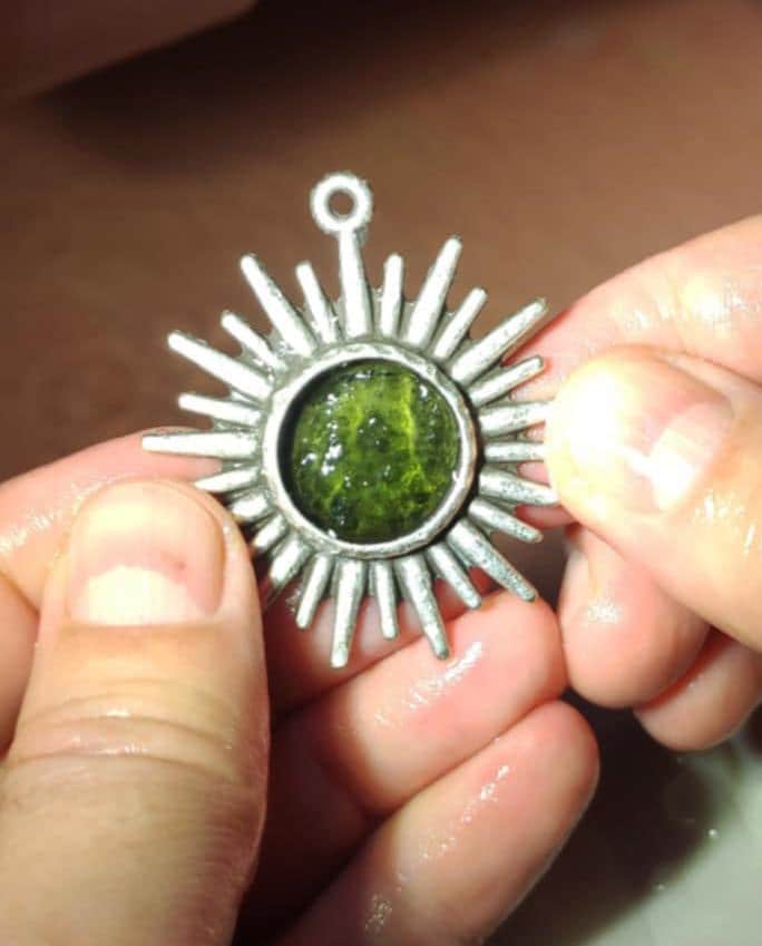 Moldavit Sonne Anhänger Moldavit Sonne Anhänger von LuxuryOpalsEurope