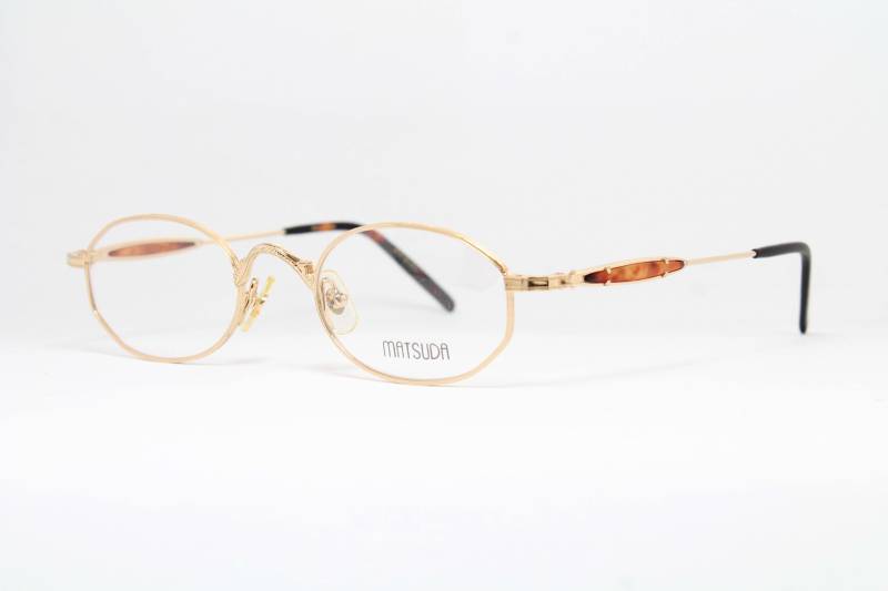 Original Matsuda 10112 Pg 48-21 Gold Hexagonal Seltenes Unikat Vintage Steampunk Brillengestell Brille Les03 von LuxurySunEyes