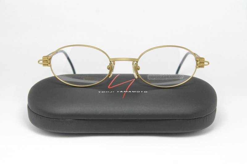 Original Yohji Yamamoto 51-4109 C.1 50-21 Oval Steampunk Seltene Einzigartige Vintage Brillengestell Japan Mode Lse04 von LuxurySunEyes