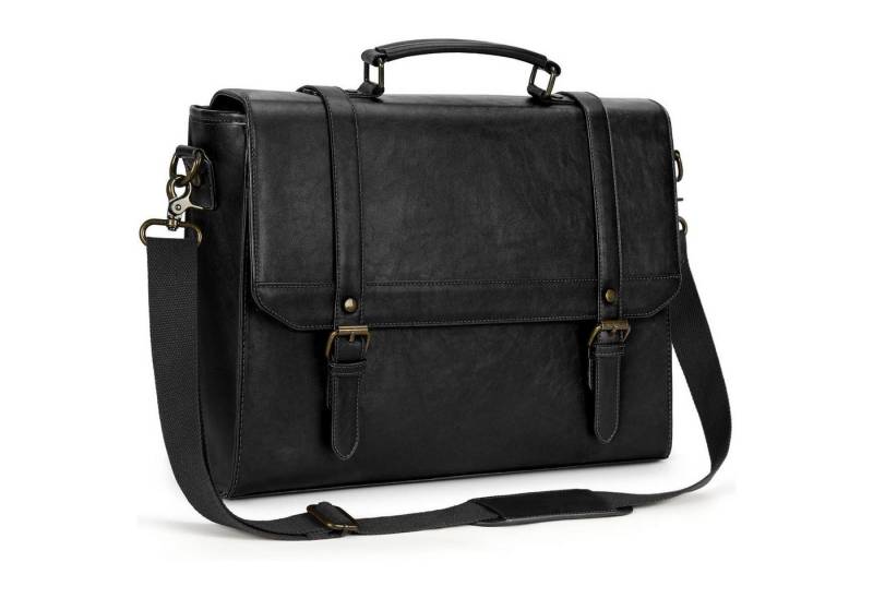 LuxusKollektion Aktentasche Aktentasche Herren Wasserdicht Vintage Laptop Umhängetasche 15,6 Zoll von LuxusKollektion