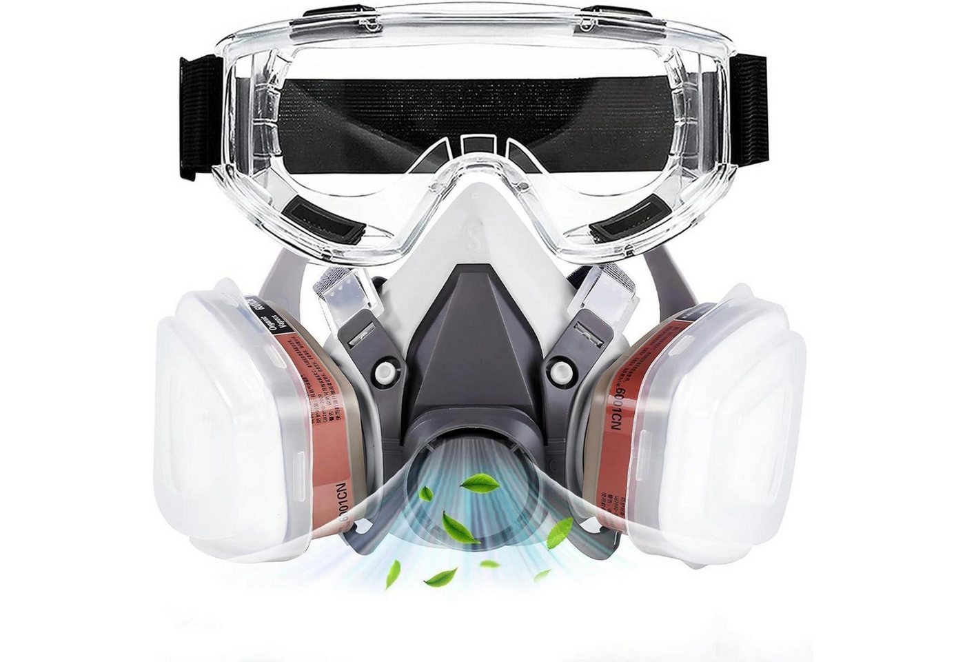 LuxusKollektion Atemschutz-Vollmaske Atemschutzmaske Halbmaske Filter Schutzbrille Staub Weiß von LuxusKollektion