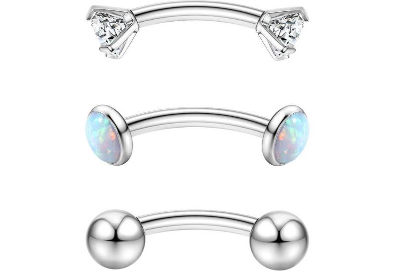 Chriscoco Augenbrauenpiercing 16G G23 Titan Rook Piercing Augenbrauen Curved Barbell Bananen Lippe von Chriscoco