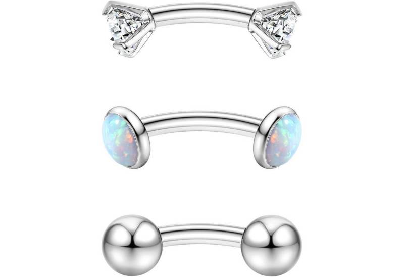 Chriscoco Augenbrauenpiercing 16G G23 Titan Rook Piercing gebogenes Barbell Bananen Lippe von Chriscoco