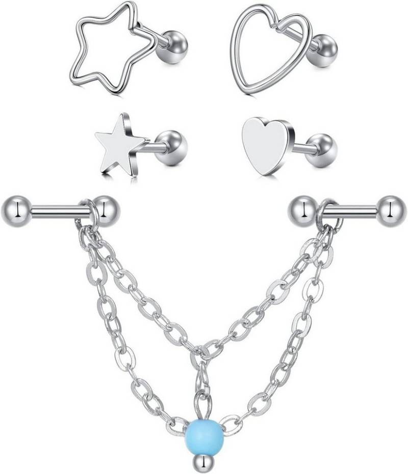 LAURITAMI Augenbrauenpiercing 16G Tragus Helix Piercings Ohrringe Chirurgenstahl Augenbraue Daith von LAURITAMI