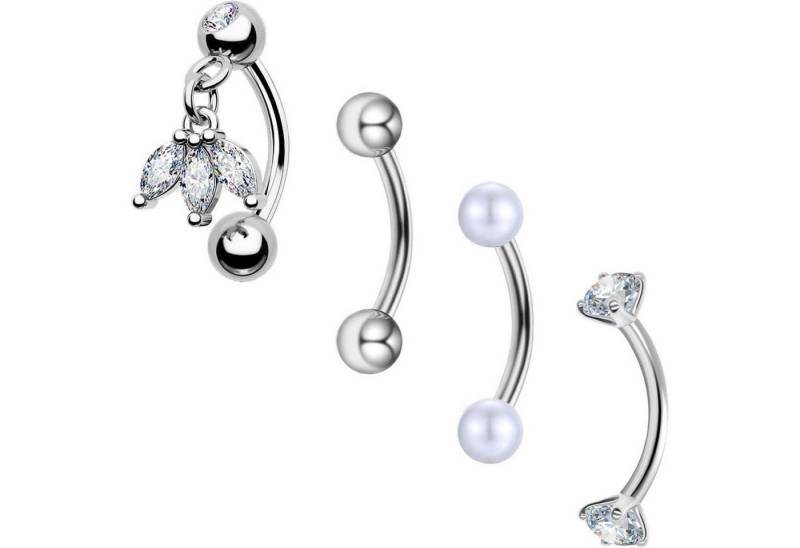 Besyvvin Augenbrauenpiercing Curved Barbell Piercing Augenbrauen Lippe Helix Rook Daith 8mm 1,2mm von Besyvvin