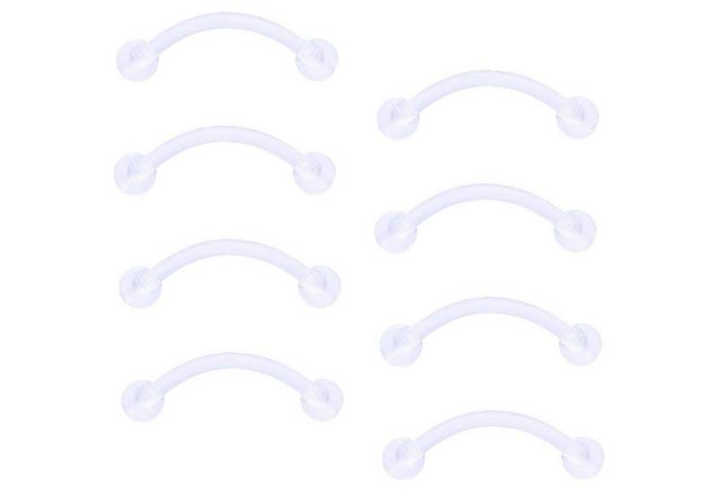 Gojewen Augenbrauenpiercing-Set 8er Plastic Curved Barbell Piercing Lip Augenbrauen Helix Rook 1,2mm von Gojewen