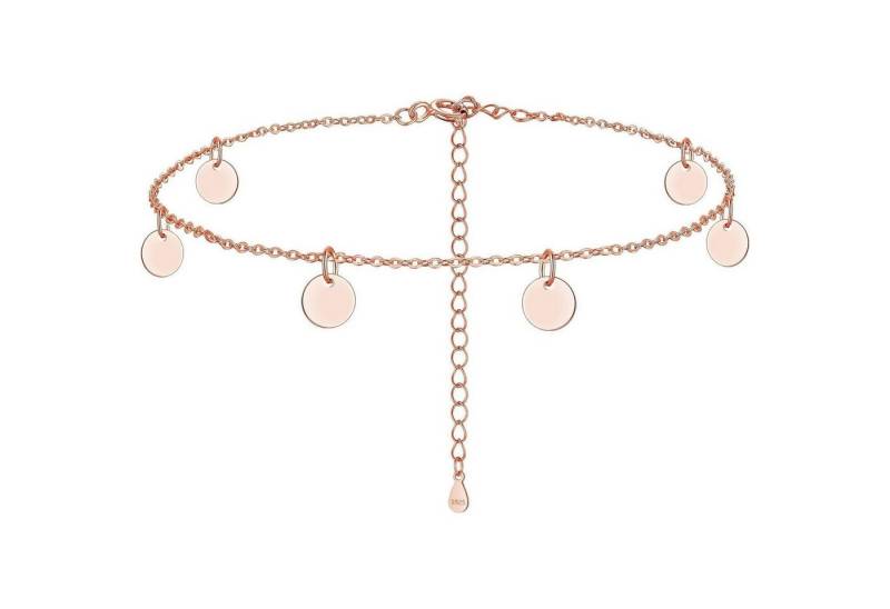 LuxusKollektion Bauchketten und Fußketten Set Silber Fußkette 925 Sterling Sommer Armband Verstellbar Strand von LuxusKollektion