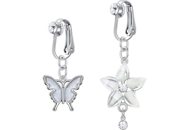 Mayhoop Bauchnabelpiercing 2–3 Stück Fake Bauchnabelpiercing Chirurgenstahl CZ Herz Schmetterling von Mayhoop