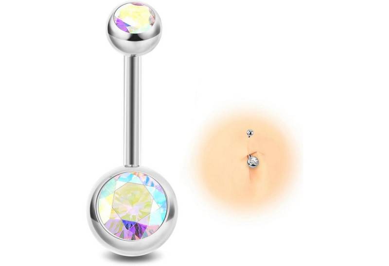 LuxusKollektion Bauchnabelpiercing Bauchnabelpiercing Titan 14G Gold Silber 12MM Damen 10MM farbenfroh von LuxusKollektion