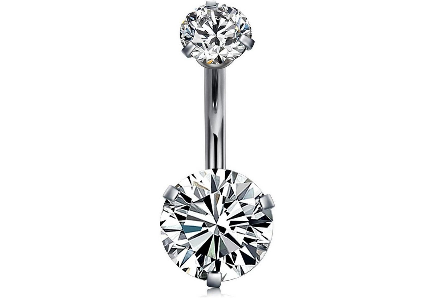 LuxusKollektion Bauchnabelpiercing Bauchnabelpiercing Titan G23 14G 6mm 8mm 10mm 12mm Damen silber von LuxusKollektion