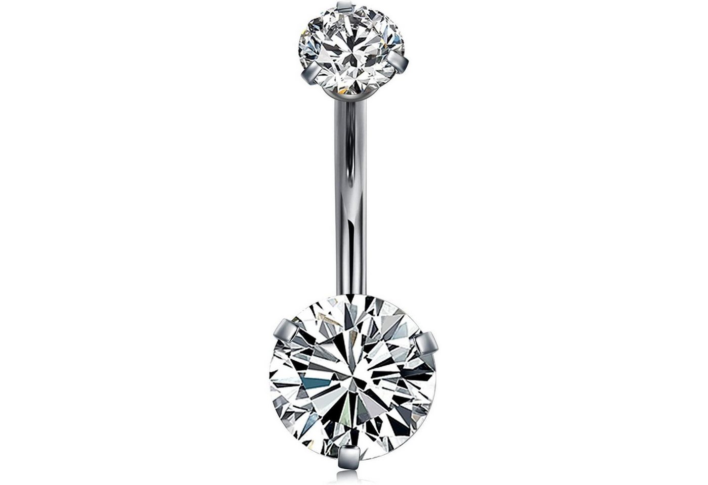 LuxusKollektion Bauchnabelpiercing Bauchnabelpiercing Titan G23 Stablänge 6mm 8mm 10mm Damen 14g 12mm von LuxusKollektion