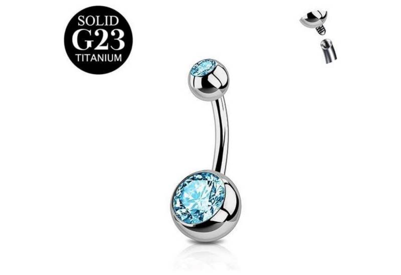 FunZing Bauchnabelpiercing Bauchnabelpiercing Titan Silber 14G Rosa Blau CZ 6-16mm FunZing Bauchnabelpiercing Bauchnabelpiercing Titan Silber 14G Rosa Blau CZ 6-16mm von FunZing