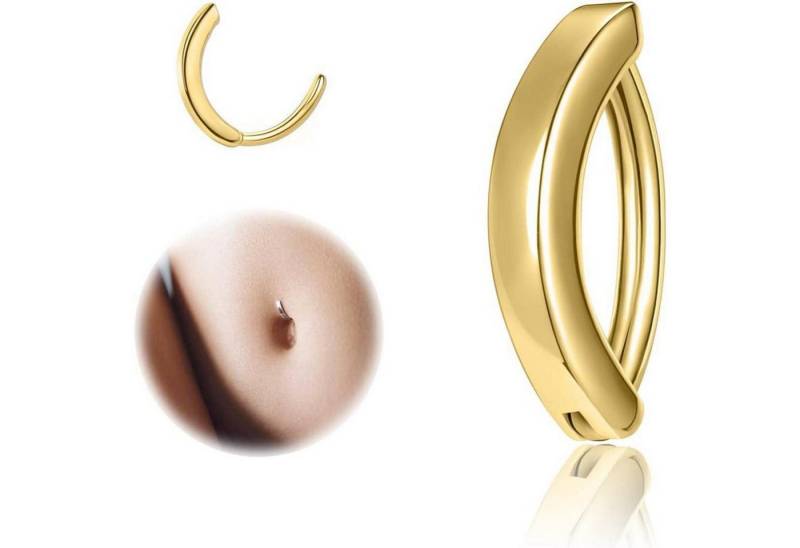 ZS Bauchnabelpiercing Clicker-Piercing Bauchnabel Silber 925 Reverse Curved Barbell 14G ZS Bauchnabelpiercing Clicker-Piercing Bauchnabel Silber 925 Reverse Curved Barbell 14G von ZS