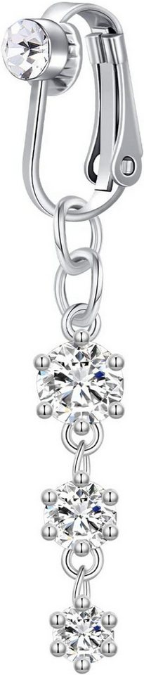 Crdifu Bauchnabelpiercing Clips On Fake Bauchnabelpiercing Silber Klemme 316L Edelstahl von Crdifu