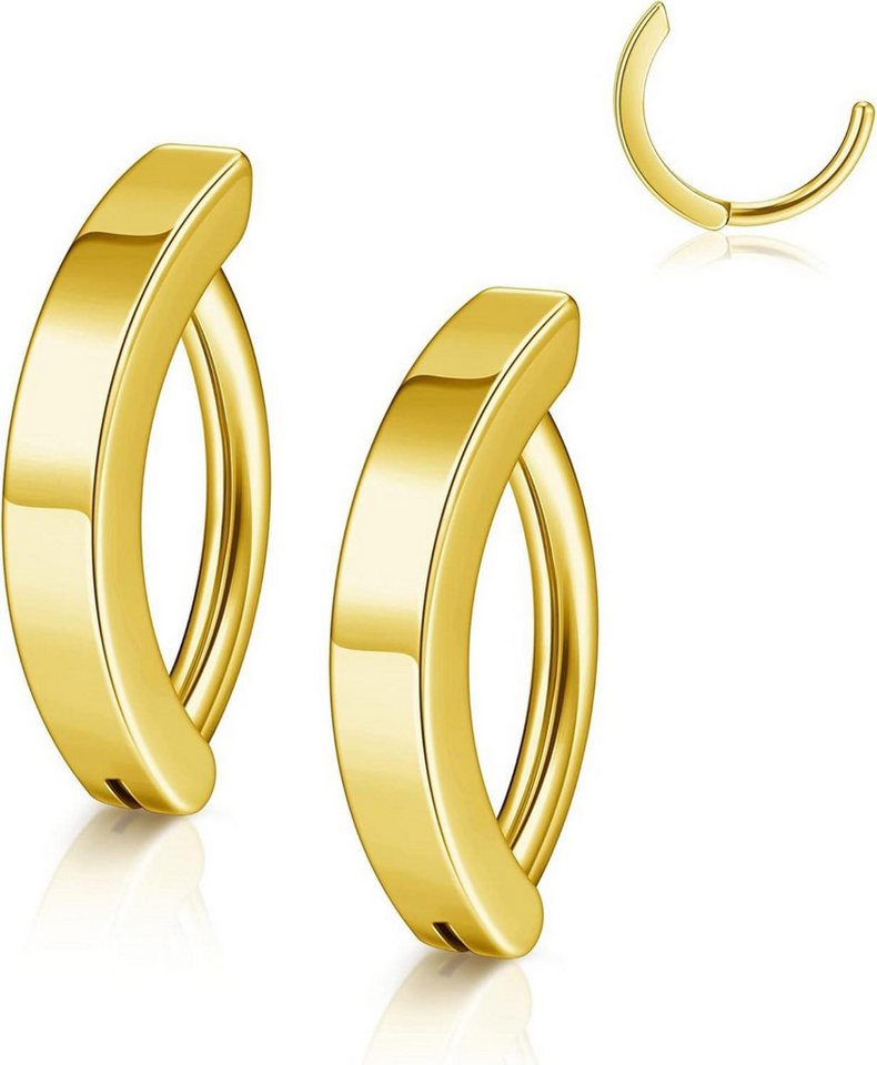 Bauchnabelpiercing Edelstahl Bauchnabelpiercing 1.6mm 10mm 2er Set Silber Gold von JSDDE