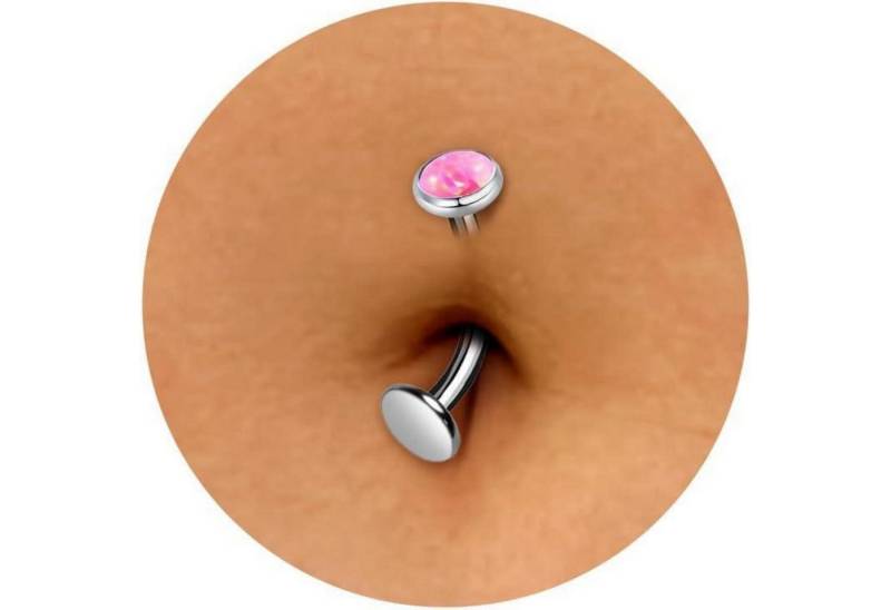 LuxusKollektion Bauchnabelpiercing G23 Titan Bauchnabelpiercing Opal Weiß Gold Silber 14G 10MM 12MM 14MM von LuxusKollektion