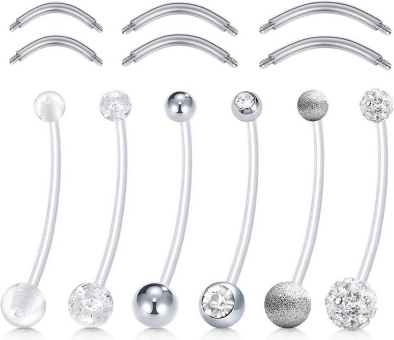 Mayhoop Bauchnabelpiercing Schwangerschaftspiercing Bauchnabelpiercing Flexibel Bioflex 14G 1,6mm von Mayhoop