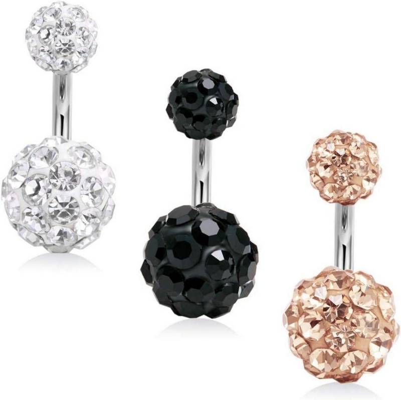 Briana Williams Bauchnabelpiercing-Set Bauchnabelpiercing Ersatzkugeln 1.6mm Edelstahl 3er Set von Briana Williams