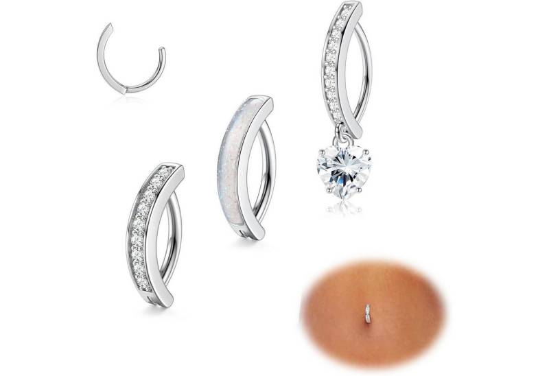 LuxusKollektion Bauchnabelpiercing-Set Bauchnabelringe Clicker Damen 14G Chirurgenstahl CZ Opal Schmetterling LuxusKollektion Bauchnabelpiercing-Set Bauchnabelringe Clicker Damen 14G Chirurgenstahl CZ Opal Schmetterling von LuxusKollektion