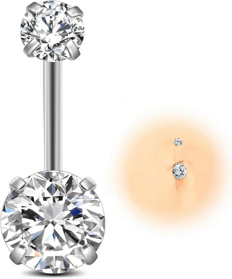 LuxusKollektion Bauchnabelpiercing Titan Bauchnabelpiercing Gold Silber Bauchschmuck Damen 14G 10MM 12MM von LuxusKollektion